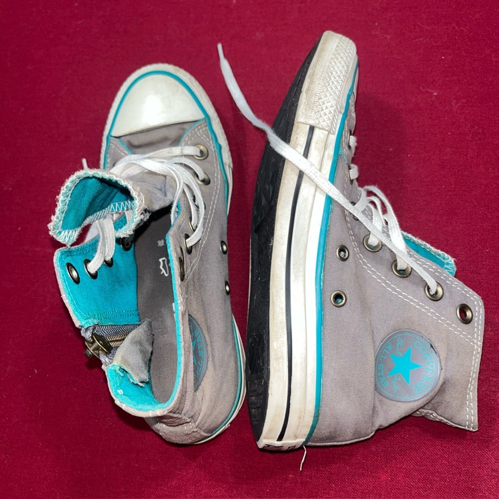 Chuck Taylor Converse All Star High Tops Limited Edition No Time To Lace Size 6 - Picture 4 of 14